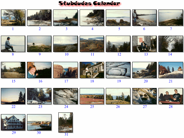 Stubdude's Calendar